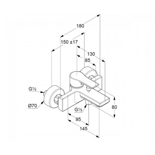 Смеситель для ванны KLUDI ZENTA 486700565