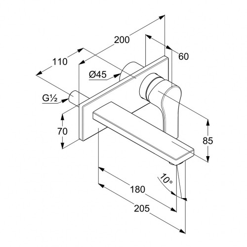 Настенный смеситель KLUDI ZENTA 482470565