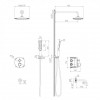 ДУШОВА СИСТЕМА З ТЕРМОСТАТОМ ДЛЯ ВАННОЇ VOLLE SISTEMA P CROMO (1584.091001)