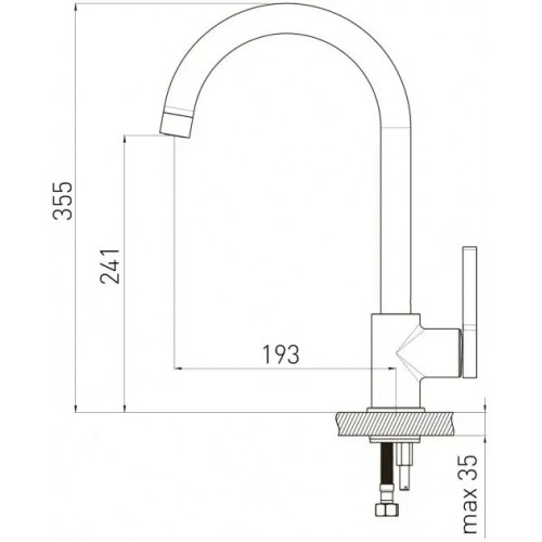 ЗМІШУВАЧ ДЛЯ КУХНІ VOLLE MORA CROMO (1537.110101)