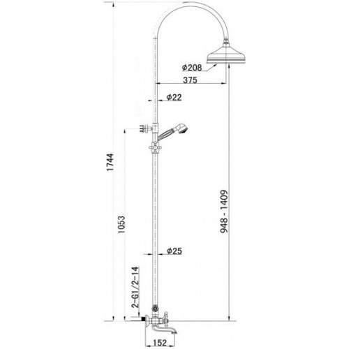 ДУШОВА СИСТЕМА MIXXEN РОМА MXAL0361BR