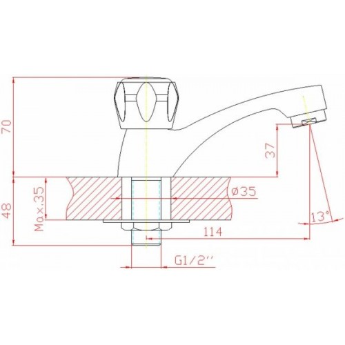 ЗМІШУВАЧ ДЛЯ УМИВАЛЬНИКА MIXXEN ДЕЛФ HB0102861C