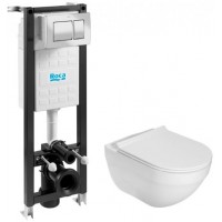 Інсталяція ROCA Eko Fram A89P00T010 з панеллю змиву + унітаз Ossa Rimless A34H136000 із сидінням Slim Soft Close дюропласт Залишити відгук