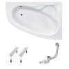 ВАННА АКРИЛОВАЯ KOLLER POOL NADINE 150Х100 P + СИФОН + НОЖКИ NADINE150X100R+WBW0001+B70CМMA-57