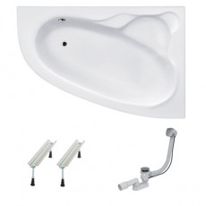 ВАННА АКРИЛОВА KOLLER POOL NADINE 150Х100 P + СИФОН + НІЖКИ NADINE150X100R+WBW0001+B70CМMA-57