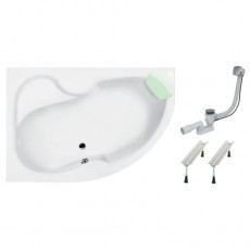 ВАННА АКРИЛОВА KOLLER POOL MONTANA 150 L + СИФОН + НІЖКИ MONTANA150X105L+WBW0001+B70CМMA-57