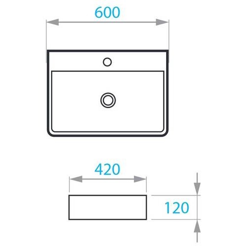 УМИВАЛЬНИК KOLLER POOL KVADRO БІЛИЙ KR-0600M-WB