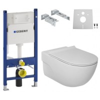 КОМПЛЕКТ ІНСТАЛЯЦІЇ DUOFIX BASIC+ УНІТАЗ ПІДВІСНИЙ ROCA MERIDIAN RIMLESS + СИДІННЯ SLIM A34H240000+458.126.00.1