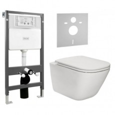 КОМПЛЕКТ: ІНСТАЛЯЦІЯ VOLLE MASTER NEO + УНІТАЗ ПІДВІСНИЙ ROCA GAP RIMLESS + СИДІННЯ SLIM A34H470000+212010