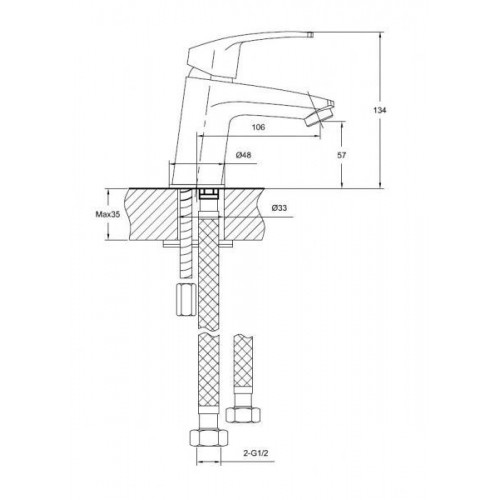ЗМІШУВАЧ ДЛЯ УМИВАЛЬНИКА MIXXEN БІО MXTA0457