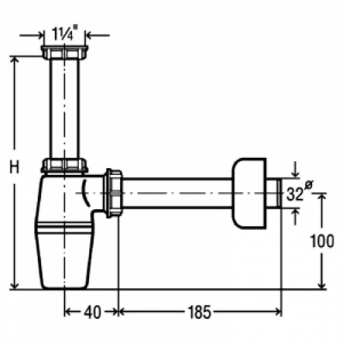 Сифон для раковини, 103927/573966 Viega (103927)