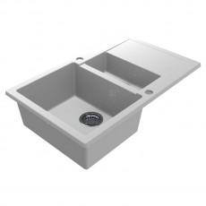 КУХОННА МИЙКА MIRAGGIO LAPAS MIR0001263 WHITE ДВА ОТВОРИ ПІД ЗМІШУВАЧ