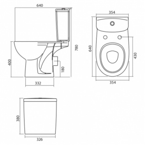 Унитаз-комп.Фрея кос. 3/6 ниж.под. сид.дюр.soft close