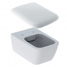 УНІТАЗ ПІДВІСНИЙ GEBERIT ICON SQUARE RIMFREE З КРИШКОЮ, БІЛИЙ (201950000/571910000)