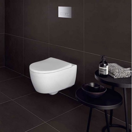 УНІТАЗ ПІДВІСНИЙ GEBERIT ICON RIMFREE З СИДІННЯМ ТА КРИШКОЮ SOFT-CLOSE, БІЛИЙ (500.784.01.1)