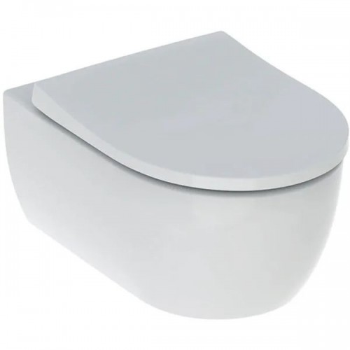 УНІТАЗ ПІДВІСНИЙ GEBERIT ICON RIMFREE З СИДІННЯМ ТА КРИШКОЮ SOFT-CLOSE, БІЛИЙ (500.784.01.1)