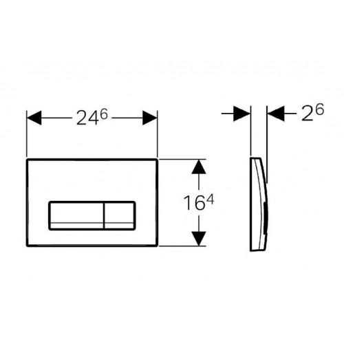 КЛАВІША ЗМИВУ GEBERIT DELTA 50 ДЛЯ ПОДВІЙНОГО ЗМИВУ, ГЛЯНСОВИЙ ХРОМ (115.119.21.1)