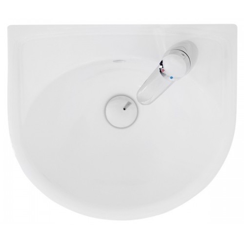 Умивальник STATUS 45см, з переливом, правий отвір