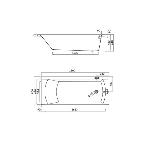 Ванна KORAT 180*80 із ніжками