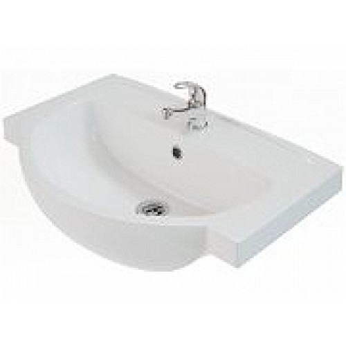 Умивальник меблевий FREJA 65 см, з отвором, з переливом