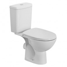 Унітаз-компакт ”Акцент класичний Basic” горизонтальний випуск, дворежимна арматура, поліпропіленове сидіння