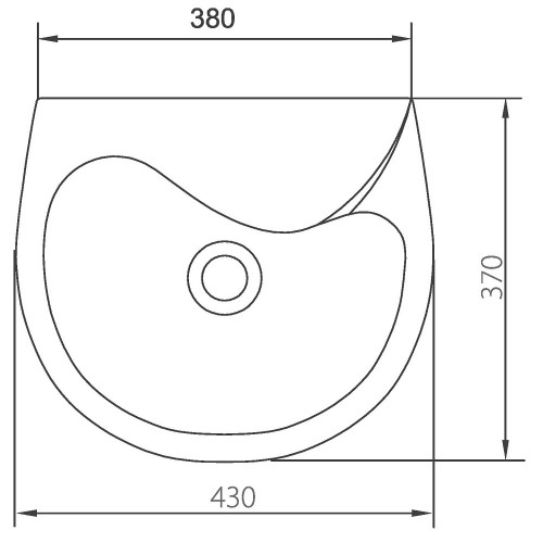 Умивальник ”Бембі 40” без отвору
