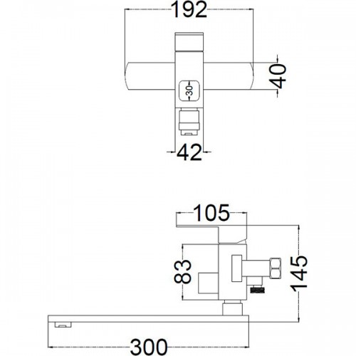 ЗМІШУВАЧ ДЛЯ ВАННИ MIXXEN БОСТОН MXIN0439