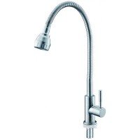 Змішувач "ПРОФІ" на хол.воду нерж. з гнучким гусом MXIN0437