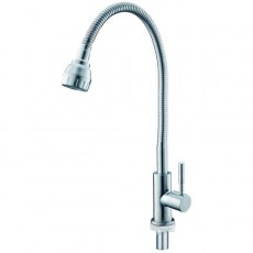 Змішувач "ПРОФІ" на хол.воду нерж. з гнучким гусом MXIN0437