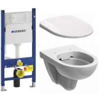 Комплект Geberit DUOFIX 3 в 1 ,унітаз Nova Pro Rimfree,сид.дюропласт мікроліфт без клавіши