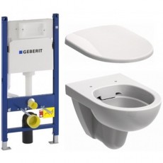 Комплект Geberit DUOFIX 3 в 1 ,унітаз Nova Pro Rimfree,сид.дюропласт мікроліфт без клавіши