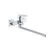 Змішувач для ванни Qtap Tern з довгим поворотним виливом (з душовим гарнітуром) QTTER260CRM47587 Chrome