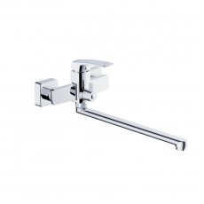 Змішувач для ванни Qtap Tern з довгим поворотним виливом (з душовим гарнітуром) QTTER260CRM47587 Chrome