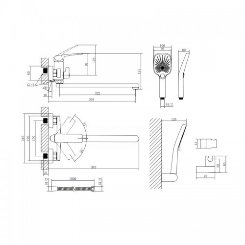 Змішувач для ванни Qtap Tern з довгим поворотним виливом (з душовим гарнітуром) QTTER260CRM47587 Chrome Змішувач для ванни Qtap Tern з довгим поворотним виливом (з душовим гарнітуром) QTTER260CRM47587 Chrome