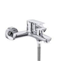 Змішувач для ванни Qtap Leo New (з душовим гарнітуром) QTLEO259CRM45563 Chrome Змішувач для ванни Qtap Leo New (з душовим гарнітуром) QTLEO259CRM45563 Chrome