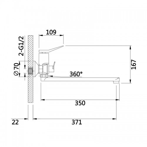 Змішувач для ванни Qtap Presto з довгим поворотним виливом (з душовим гарнітуром) QTPRE2601CRM45573 Chrome Змішувач для ванни Qtap Presto з довгим поворотним виливом (з душовим гарнітуром) QTPRE2601CRM45573 Chrome
