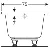 Ванна Selnova Square 170x75 з ніжками Geberit (554.385.01.1)