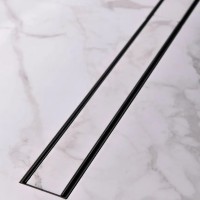 Трап для душу MCH 75 см із решіткою Класик під плитку (чорний) CH 750 KC