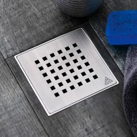 Трап для душу MCH DN50, h113-169 мм з решіткою Квадрати (сухий затвор) G420NXL