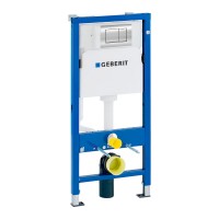 Інсталяція для унітазу Geberit Duofix (3-в-1) + клавіша (хром глянсовий) 458.103.00.1 + 115.137.21.1