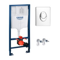 Інсталяція для унітазу Grohe Rapid SL (3-в-1) + клавіша (хром глянсовий) 38721001