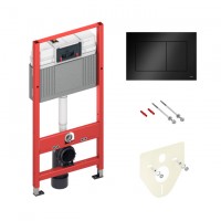 Инсталляция для унитаза TECEbase (4-в-1) + клавиша (чёрный матовый) 9400414