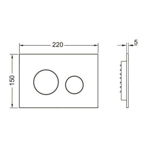 Клавиша смыва TECEloop 2.0, черный матовый 9240925 (9.2409.25)
