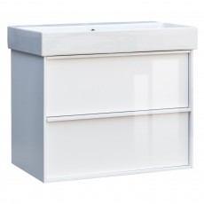 Тумба з умивальником та сифоном Devit Quadra 083070W 70 см біла глянсова (550473) Тумба з умивальником та сифоном Devit Quadra 083070W 70 см біла глянсова (550473)