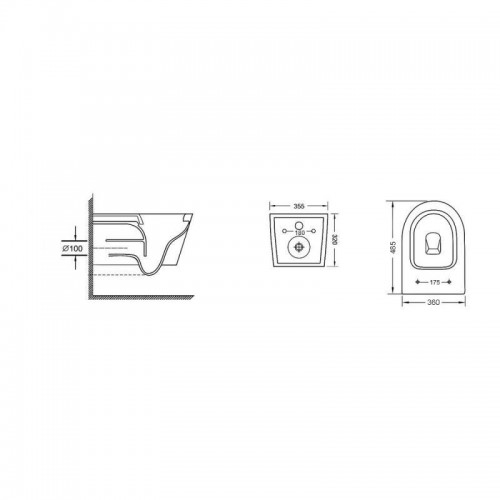 Унітаз підвісний Qtap Swan безободковий Ultra Quiet з сидінням Soft-close QT16335179W