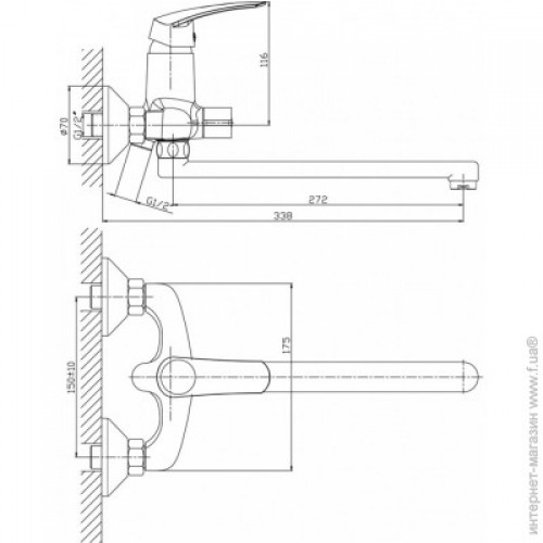 ЗМІШУВАЧ ДЛЯ ВАННИ MIXXEN ГРАЦІЯ MXH1004