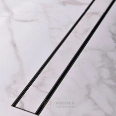 Трап для душу MCH 65 см з решіткою Класик під плитку (чорний) CH 650 KC