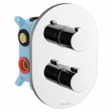 R 067.00 Термостатичний Змішувач прихованого монтажу Ravak Chrome – три режими для R-box multi X070075