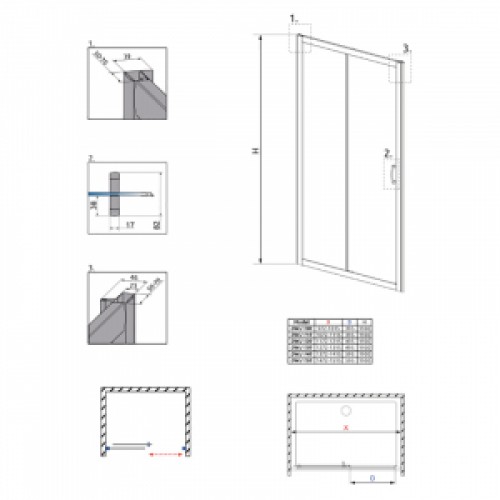 Душові двері Premium Plus DWJ 140 фабрік Radaway (33313-01-06N)