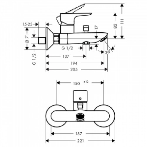 Смеситель Talis E HansGrohe 71740700